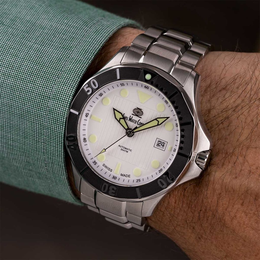 White 300m Diver Swiss Watch Company