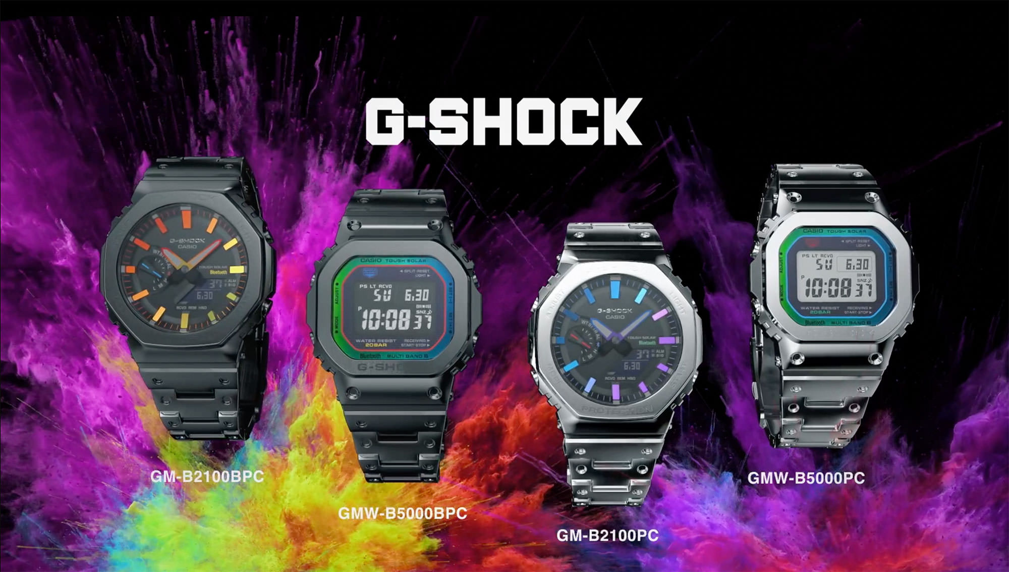 Casio G-SHOCK Full Metal Color GM-B2100PC-1AER, GM-B2100BPC-1ER, GMW-B5000PC-1ER, GMW-B5000BPC-1ER