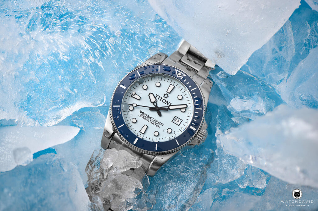 TITONI Seascoper 300 - ICE BLUE 83300 S-BK-718 & 83300 S-BE-718 Test